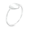 Thumbnail Image 2 of Flat Heart Ring in 10K White Gold