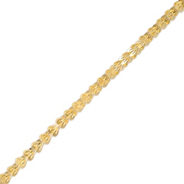 Heart Link Bracelet in 10K Gold – 7.25"