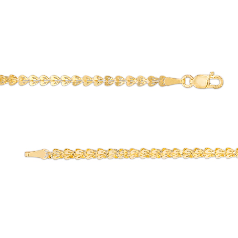 Main Image 3 of Heart Link Bracelet in 10K Gold – 7.25&quot;