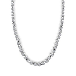 Zales 1/2 Ct. T.W. Diamond S Tennis Necklace in Sterling Silver - 17