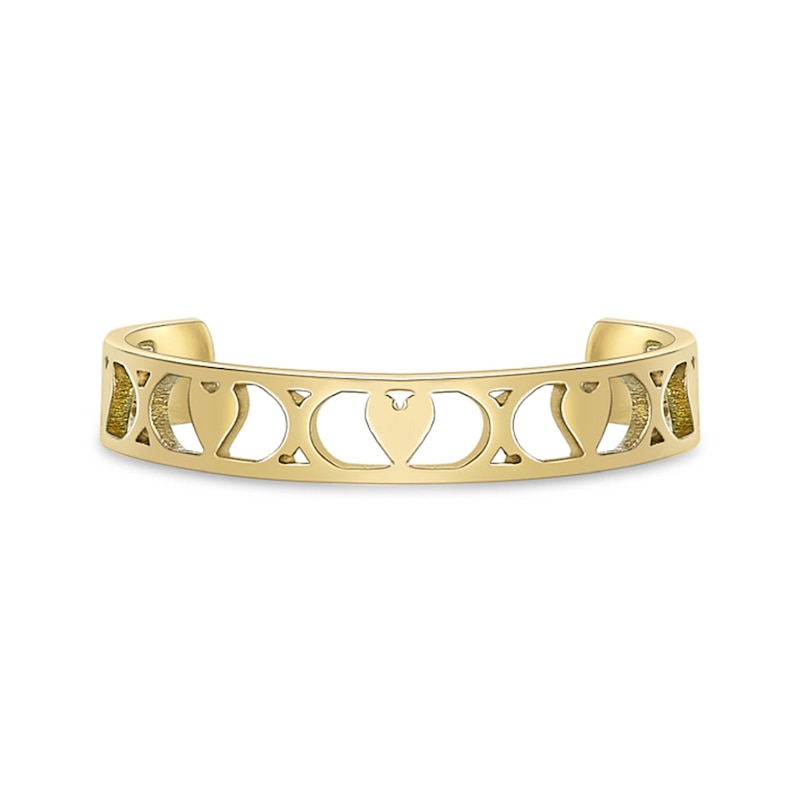 3.0mm Heart and "X" Alternating Adjustable Toe Ring in 10K Gold