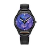 Thumbnail Image 1 of Ladies' Citizen Disney Avatar Eco-Drive® Black IP Leather Strap Watch with Blue Dial (Model: FE7105-09W)