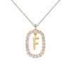 Thumbnail Image 3 of 1/4 CT. T.W. Lab-Created Diamond Open Frame &quot;F&quot; Initial Pendant in 14K Gold - 19.5&quot;