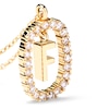 Thumbnail Image 4 of 1/4 CT. T.W. Lab-Created Diamond Open Frame &quot;F&quot; Initial Pendant in 14K Gold - 19.5&quot;