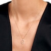 Thumbnail Image 5 of 1/4 CT. T.W. Lab-Created Diamond Open Frame &quot;F&quot; Initial Pendant in 14K Gold - 19.5&quot;