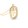 Thumbnail Image 6 of 1/4 CT. T.W. Lab-Created Diamond Open Frame &quot;F&quot; Initial Pendant in 14K Gold - 19.5&quot;