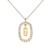 Thumbnail Image 3 of 1/4 CT. T.W. Lab-Created Diamond Open Frame &quot;G&quot; Initial Pendant in 14K Gold - 19.5&quot;