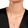 Thumbnail Image 4 of 1/4 CT. T.W. Lab-Created Diamond Open Frame &quot;G&quot; Initial Pendant in 14K Gold - 19.5&quot;