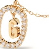 Thumbnail Image 5 of 1/4 CT. T.W. Lab-Created Diamond Open Frame &quot;G&quot; Initial Pendant in 14K Gold - 19.5&quot;