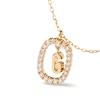 Thumbnail Image 7 of 1/4 CT. T.W. Lab-Created Diamond Open Frame &quot;G&quot; Initial Pendant in 14K Gold - 19.5&quot;