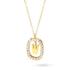 Thumbnail Image 1 of 1/4 CT. T.W. Lab-Created Diamond Open Frame &quot;W&quot; Initial Pendant in 14K Gold - 19.5&quot;