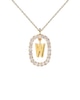 Thumbnail Image 3 of 1/4 CT. T.W. Lab-Created Diamond Open Frame &quot;W&quot; Initial Pendant in 14K Gold - 19.5&quot;