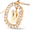 Thumbnail Image 4 of 1/4 CT. T.W. Lab-Created Diamond Open Frame &quot;W&quot; Initial Pendant in 14K Gold - 19.5&quot;