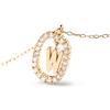 Thumbnail Image 6 of 1/4 CT. T.W. Lab-Created Diamond Open Frame &quot;W&quot; Initial Pendant in 14K Gold - 19.5&quot;