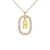 Thumbnail Image 3 of 1/4 CT. T.W. Lab-Created Diamond Open Frame &quot;H&quot; Initial Pendant in 14K Gold - 19.5&quot;