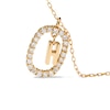 Thumbnail Image 5 of 1/4 CT. T.W. Lab-Created Diamond Open Frame &quot;H&quot; Initial Pendant in 14K Gold - 19.5&quot;