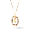 Thumbnail Image 1 of 1/4 CT. T.W. Lab-Created Diamond Open Frame &quot;X&quot; Initial Pendant in 14K Gold - 19.5&quot;