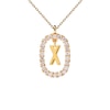 Thumbnail Image 3 of 1/4 CT. T.W. Lab-Created Diamond Open Frame &quot;X&quot; Initial Pendant in 14K Gold - 19.5&quot;