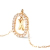 Thumbnail Image 7 of 1/4 CT. T.W. Lab-Created Diamond Open Frame &quot;X&quot; Initial Pendant in 14K Gold - 19.5&quot;