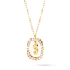 Thumbnail Image 1 of 1/4 CT. T.W. Lab-Created Diamond Open Frame &quot;S&quot; Initial Pendant in 14K Gold - 19.5&quot;