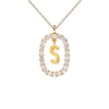 Thumbnail Image 3 of 1/4 CT. T.W. Lab-Created Diamond Open Frame &quot;S&quot; Initial Pendant in 14K Gold - 19.5&quot;