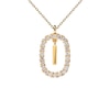 Thumbnail Image 3 of 1/4 CT. T.W. Lab-Created Diamond Open Frame &quot;I&quot; Initial Pendant in 14K Gold - 19.5&quot;