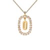 Thumbnail Image 3 of 1/4 CT. T.W. Lab-Created Diamond Open Frame &quot;O&quot; Initial Pendant in 14K Gold - 19.5&quot;