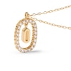 Thumbnail Image 6 of 1/4 CT. T.W. Lab-Created Diamond Open Frame &quot;O&quot; Initial Pendant in 14K Gold - 19.5&quot;