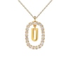 Thumbnail Image 3 of 1/4 CT. T.W. Lab-Created Diamond Open Frame &quot;U&quot; Initial Pendant in 14K Gold - 19.5&quot;