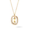 Thumbnail Image 0 of 1/4 CT. T.W. Lab-Created Diamond Open Frame "Z" Initial Pendant in 14K Gold - 19.5"