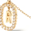 Thumbnail Image 3 of 1/4 CT. T.W. Lab-Created Diamond Open Frame &quot;R&quot; Initial Pendant in 14K Gold - 19.5&quot;