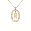 Thumbnail Image 5 of 1/4 CT. T.W. Lab-Created Diamond Open Frame &quot;R&quot; Initial Pendant in 14K Gold - 19.5&quot;