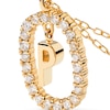 Thumbnail Image 4 of 1/4 CT. T.W. Lab-Created Diamond Open Frame &quot;P&quot; Initial Pendant in 14K Gold - 19.5&quot;