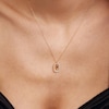 Thumbnail Image 6 of 1/4 CT. T.W. Lab-Created Diamond Open Frame &quot;P&quot; Initial Pendant in 14K Gold - 19.5&quot;