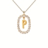 Thumbnail Image 7 of 1/4 CT. T.W. Lab-Created Diamond Open Frame &quot;P&quot; Initial Pendant in 14K Gold - 19.5&quot;