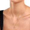 Thumbnail Image 8 of 1/4 CT. T.W. Lab-Created Diamond Open Frame &quot;P&quot; Initial Pendant in 14K Gold - 19.5&quot;