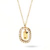 Thumbnail Image 1 of 1/4 CT. T.W. Lab-Created Diamond Open Frame &quot;D&quot; Initial Pendant in 14K Gold - 19.5&quot;