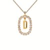 Thumbnail Image 5 of 1/4 CT. T.W. Lab-Created Diamond Open Frame &quot;D&quot; Initial Pendant in 14K Gold - 19.5&quot;