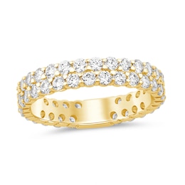2 CT. T.W. Diamond Double Row Eternity Anniversary Band in 14K Gold