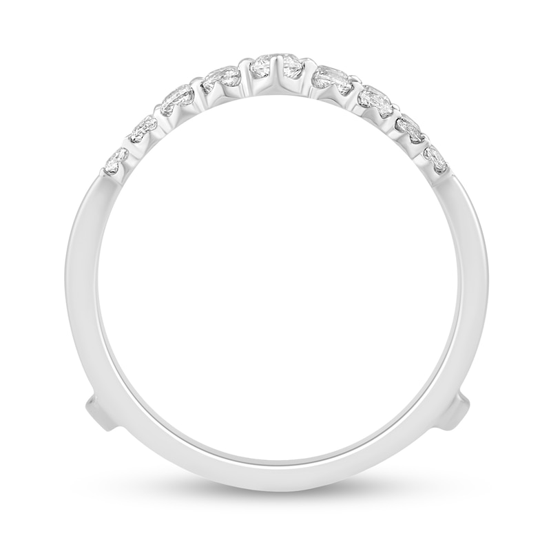 Main Image 3 of 1/2 CT. T.W. Diamond Graduated Contour Solitaire Enhancer in 14K White Gold