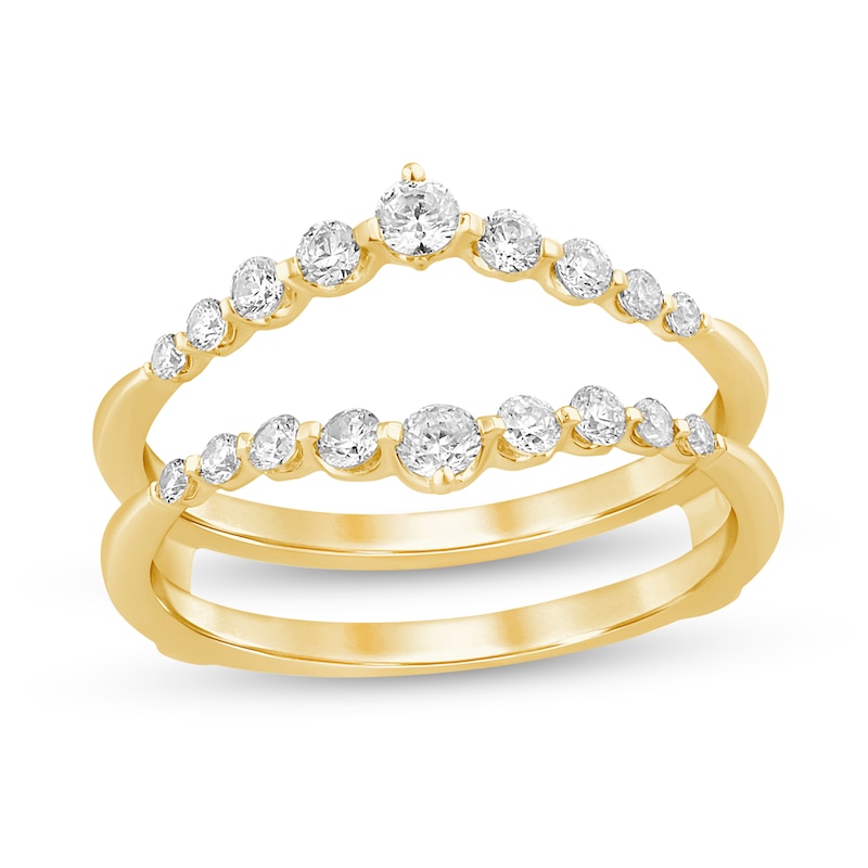 Main Image 1 of 1/2 CT. T.W. Diamond Graduated Contour Solitaire Enhancer in 14K Gold