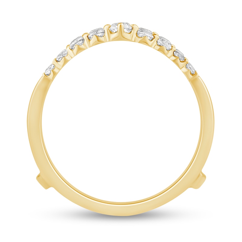 Main Image 3 of 1/2 CT. T.W. Diamond Graduated Contour Solitaire Enhancer in 14K Gold