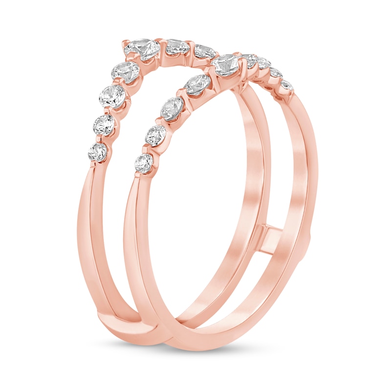 Main Image 2 of 1/2 CT. T.W. Diamond Graduated Contour Solitaire Enhancer in 14K Rose Gold