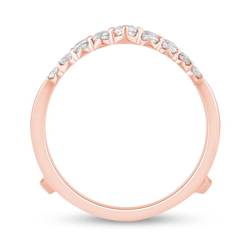 Main Image 3 of 1/2 CT. T.W. Diamond Graduated Contour Solitaire Enhancer in 14K Rose Gold