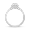 Thumbnail Image 3 of 1/2 CT. T.W. Marquise-Shaped Multi-Diamond Frame Twist Shank Engagement Ring in 14K White Gold (I/I2)