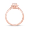 Thumbnail Image 3 of 1/2 CT. T.W. Marquise-Shaped Multi-Diamond Frame Twist Shank Engagement Ring in 14K Rose Gold (I/I2)