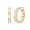 Thumbnail Image 1 of 1 CT. T.W. Certified Lab-Created Diamond Ten Stone Hoop Earrings in 14K Gold (F/SI2)