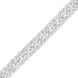 Men's 6.9mm Diamond-Cut Curb Chain Bracelet in Solid Sterling Silver  - 8.5&quot;