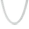 Thumbnail Image 1 of 5.6mm Diamond-Cut Curb Chain Necklace in Solid Sterling Silver  - 20&quot;