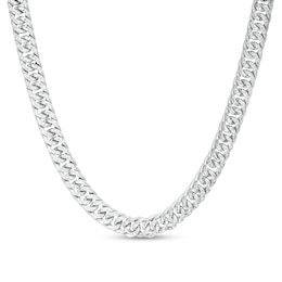 5.6mm Diamond-Cut Curb Chain Necklace in Solid Sterling Silver  - 20&quot;